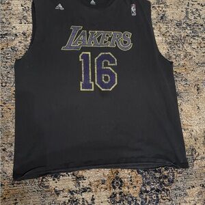 Gasol 16 NBA ADIDAS Black Lakers Sleeveless tank top XL